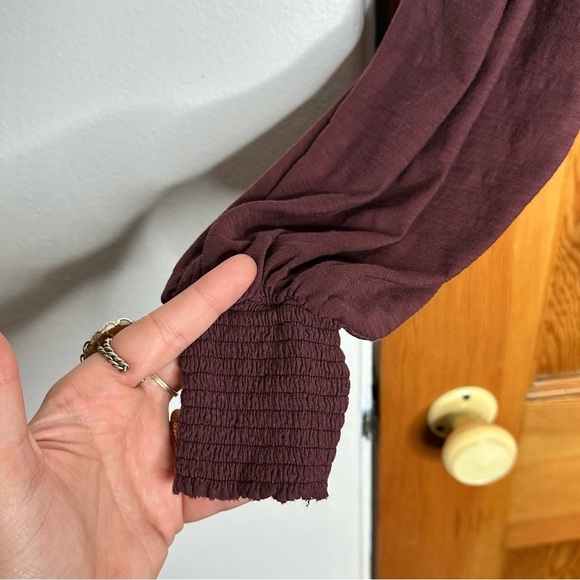 nation ltd tabitha v-neck puffed long sleeve shirt - Picture 5 of 9